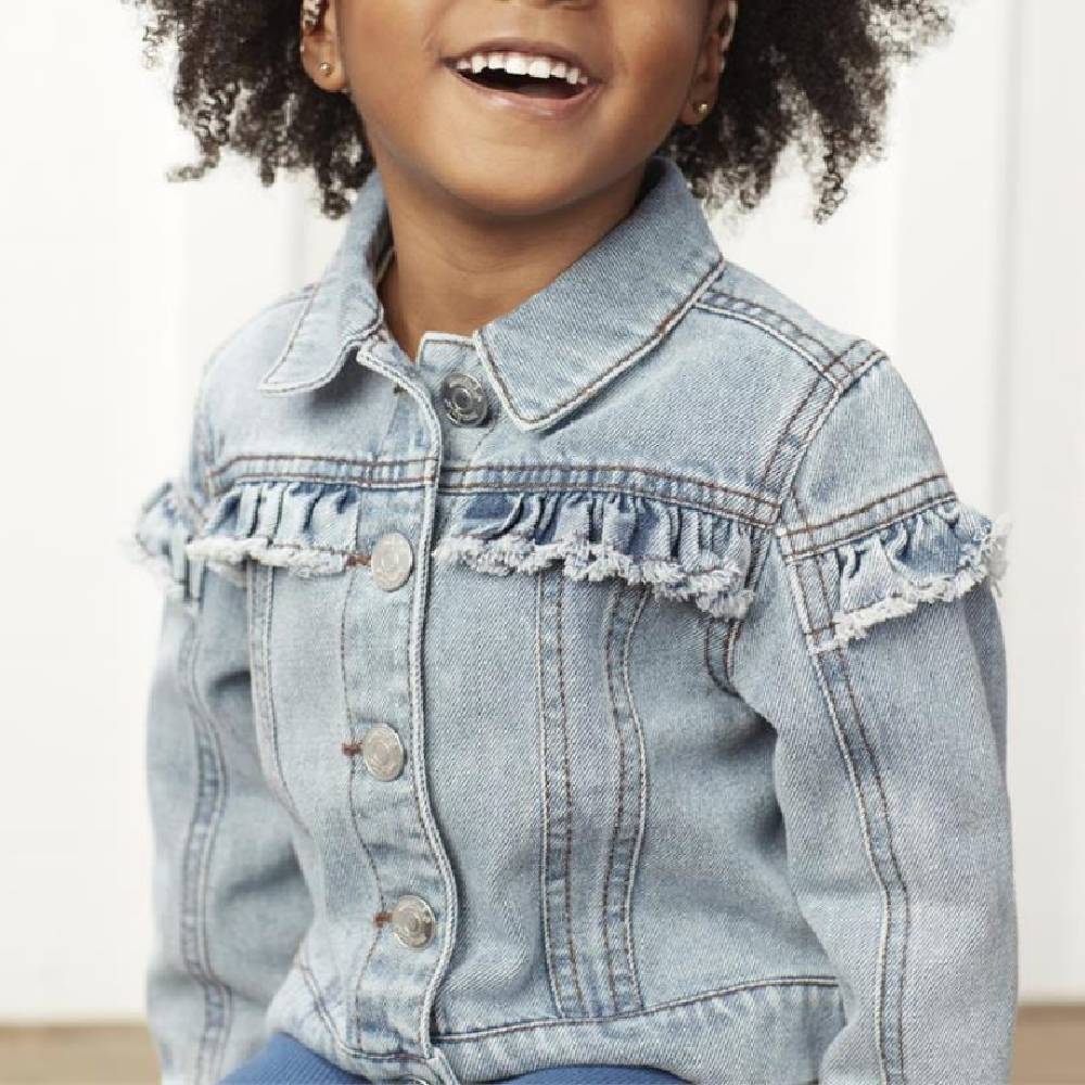 Toddler Baby Boys Girls Denim Jacket Kids Button Jeans Jacket Top Coat  Outerwear (Blue, 2-3T) : Amazon.in: Fashion